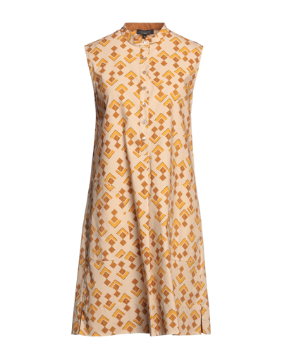 Shop Antonelli Woman Mini Dress Beige Size 6 Cotton