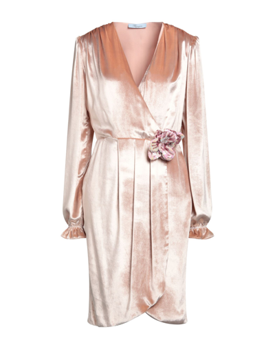 Shop Blumarine Woman Midi Dress Pink Size 10 Viscose, Silk