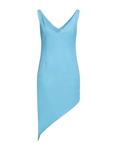 Shop Stefano De Lellis Woman Mini Dress Sky Blue Size 4 Pes - Polyethersulfone, Elastane