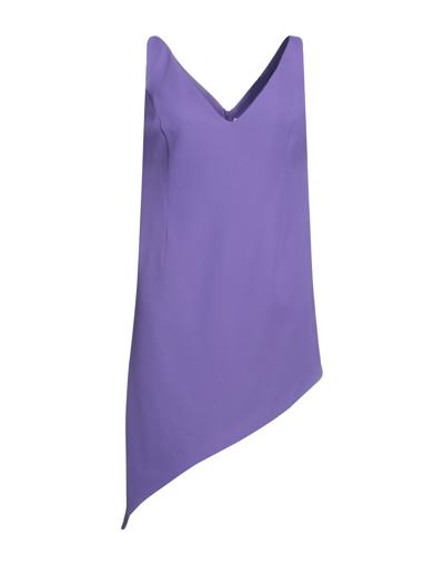 Shop Stefano De Lellis Woman Mini Dress Purple Size 6 Pes - Polyethersulfone, Elastane