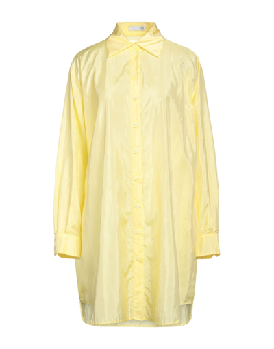 Shop Douuod Woman Mini Dress Yellow Size 8 Polyamide, Silk