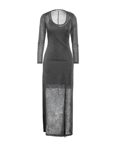 Shop Dimora Woman Maxi Dress Grey Size 6 Viscose, Polyamide, Polyester