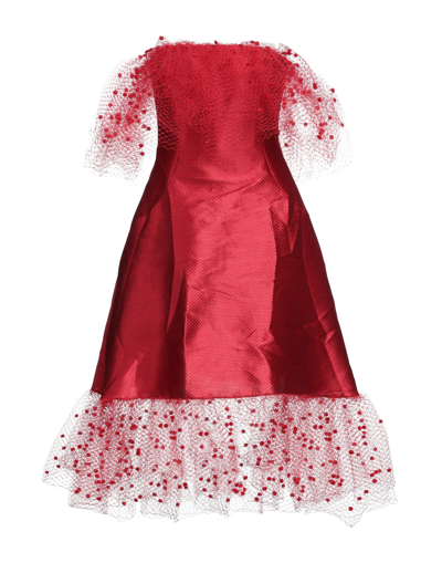 Shop Alexis Mabille Midi Dresses In Red