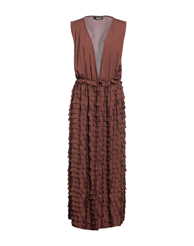 Shop Giulia N Woman Midi Dress Brown Size M Polyester