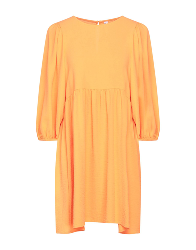 Shop Jacqueline De Yong Woman Mini Dress Orange Size 8 Polyester