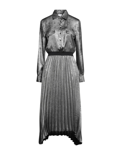 Shop Merci .., Woman Midi Dress Silver Size 8 Polyester