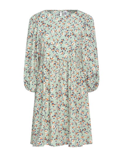 Shop Jacqueline De Yong Woman Short Dress Light Green Size 10 Polyester