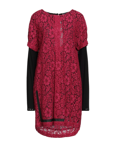 Shop Elisa Cavaletti By Daniela Dallavalle Woman Mini Dress Garnet Size 6 Viscose, Cotton, Polyamide In Red