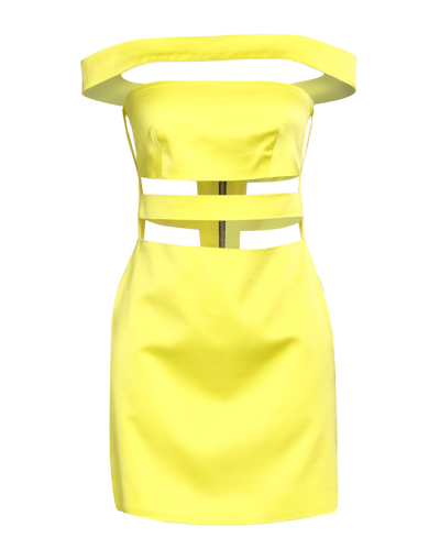 Shop Nineminutes Woman Mini Dress Acid Green Size 6 Polyester, Elastane