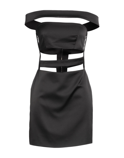 Shop Nineminutes Woman Short Dress Black Size 6 Polyester, Elastane