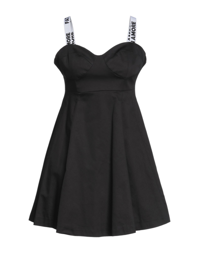 Shop Giulia N Woman Mini Dress Black Size S Cotton, Elastane