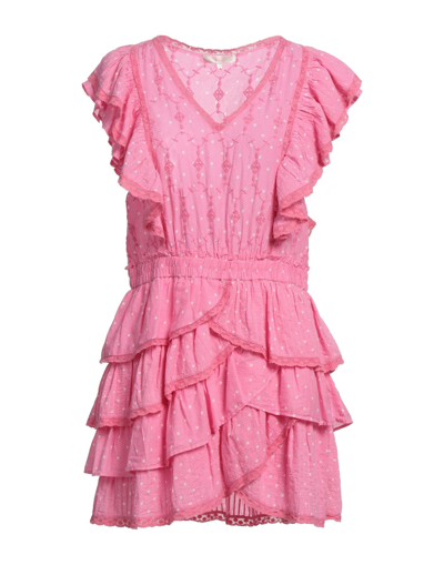 Shop Loveshackfancy Woman Mini Dress Pink Size L Cotton