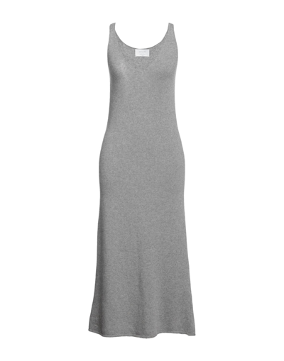 Shop Daniele Fiesoli Woman Midi Dress Grey Size 2 Wool, Cashmere
