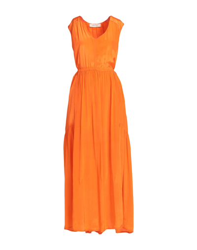 Shop Emma & Gaia Red Woman Maxi Dress Orange Size 2 Viscose