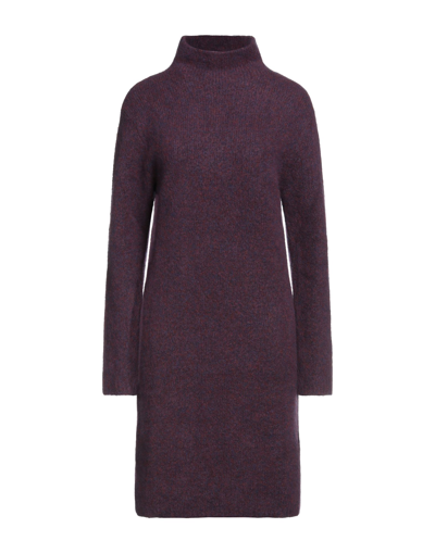Shop Daniele Fiesoli Woman Mini Dress Purple Size 3 Merino Wool, Polyamide, Elastane
