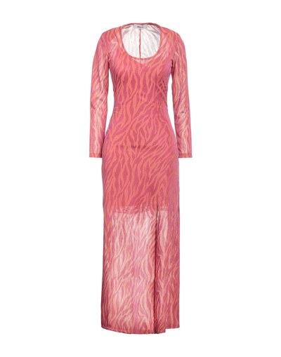 Dimora Woman Maxi Dress Salmon Pink Size 6 Viscose, Polyamide, Polyester In Pink