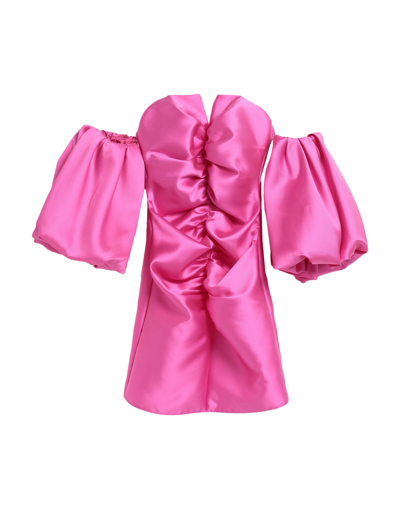 Shop Space Simona Corsellini Simona Corsellini Woman Mini Dress Fuchsia Size 4 Polyester, Polyamide, Elastane In Pink