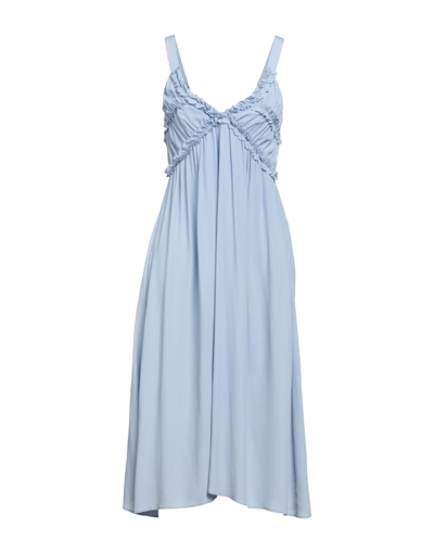 Shop L'autre Chose L' Autre Chose Woman Midi Dress Azure Size 4 Acetate, Silk In Blue