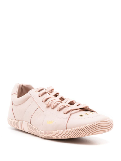 Shop Osklen Logo Low-top Sneakers In Pink