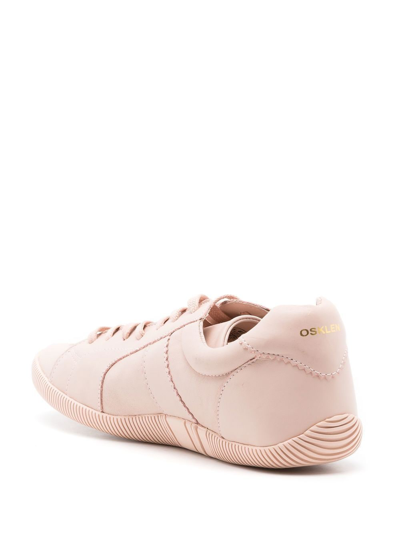 Shop Osklen Logo Low-top Sneakers In Pink