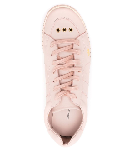 Shop Osklen Logo Low-top Sneakers In Pink