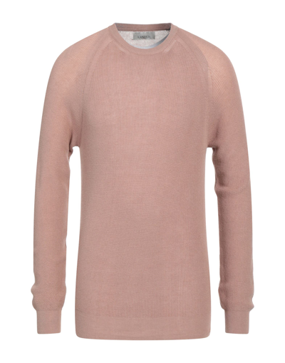 Shop Laneus Man Sweater Light Brown Size 42 Cotton In Beige