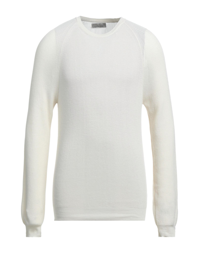 Shop Laneus Man Sweater Ivory Size 44 Cotton In White