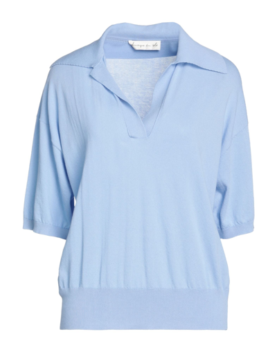 Shop Pdr Phisique Du Role Woman Sweater Azure Size 2 Cotton In Blue