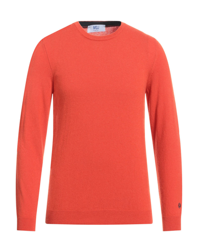 Shop Mqj Man Sweater Orange Size M Polyamide, Wool, Viscose, Cashmere