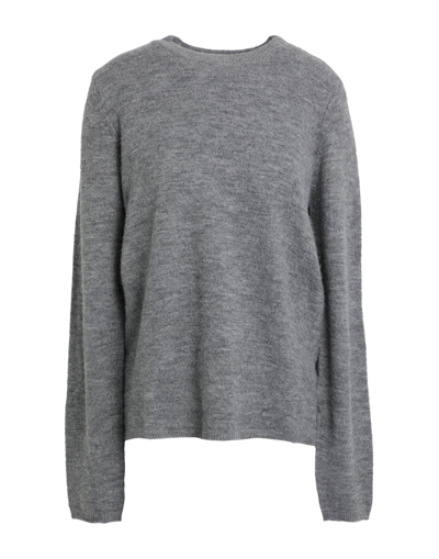 Shop Minimum Woman Sweater Grey Size Xs Recycled Acrylic, Nylon, Alpaca Wool, Elastane