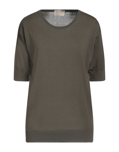 Shop Drumohr Woman Sweater Military Green Size S Cotton