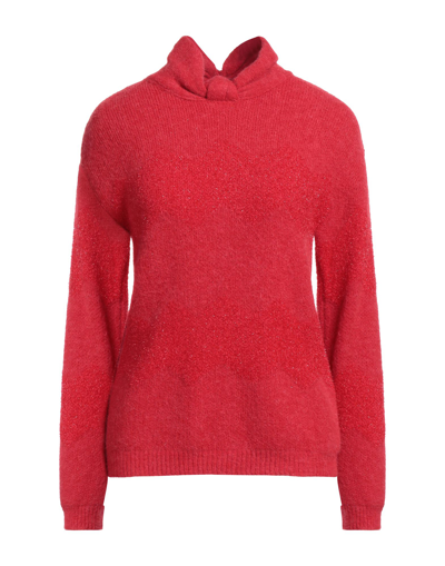 Shop Emporio Armani Woman Turtleneck Red Size 16 Polyamide, Acrylic, Alpaca Wool, Wool, Elastane