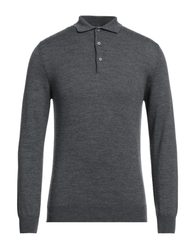 Shop Abkost Man Sweater Steel Grey Size 38 Virgin Wool