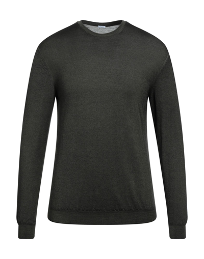Shop Malo Man Sweater Military Green Size 44 Cashmere, Silk