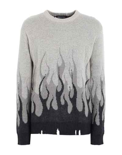 Shop Vision Of Super Man Sweater Grey Size Xl Acrylic, Mohair Wool, Polyamide