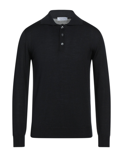 Shop Spadalonga Man Sweater Black Size Xxl Merino Wool, Acrylic
