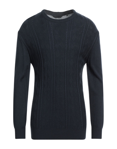 Shop Exte Man Sweater Midnight Blue Size Xl Wool, Acrylic