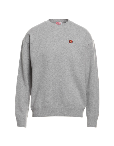 Shop Kenzo Man Sweater Light Grey Size Xl Wool