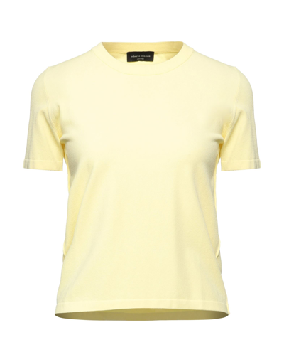 Shop Roberto Collina Woman Sweater Light Yellow Size L Viscose, Polyester