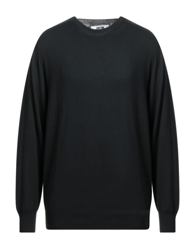 Shop Mauro Grifoni Grifoni Man Sweater Black Size 42 Cotton, Cashmere