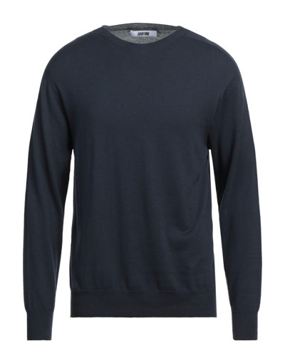 Shop Mauro Grifoni Grifoni Man Sweater Midnight Blue Size 44 Cotton, Cashmere