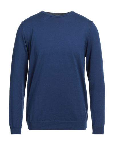 Shop Mqj Man Sweater Blue Size 3xl Cotton