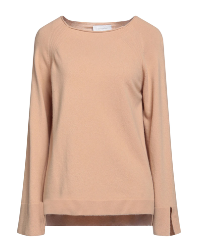 Shop Daniele Fiesoli Woman Sweater Camel Size 3 Wool, Cashmere In Beige