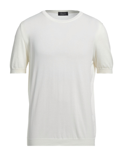 Shop Drumohr Man Sweater Ivory Size 38 Cotton In White