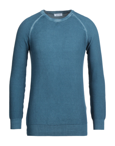 Shop Exte Man Sweater Slate Blue Size M Cotton