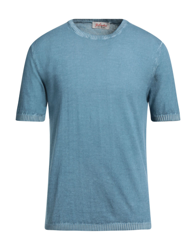 Shop Gabardine Man Sweater Slate Blue Size Xl Cotton