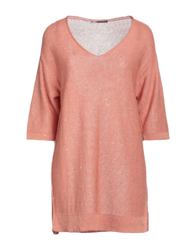 Shop Tortona 21 Woman Sweater Pastel Pink Size S Linen, Cotton, Polyester