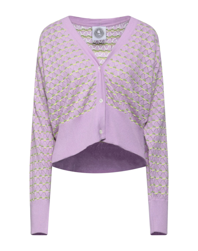 Shop Happy Sheep Woman Cardigan Lilac Size L Cotton, Cashmere In Purple