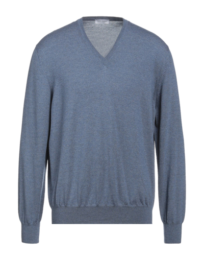 Shop Gran Sasso Man Sweater Slate Blue Size 48 Virgin Wool