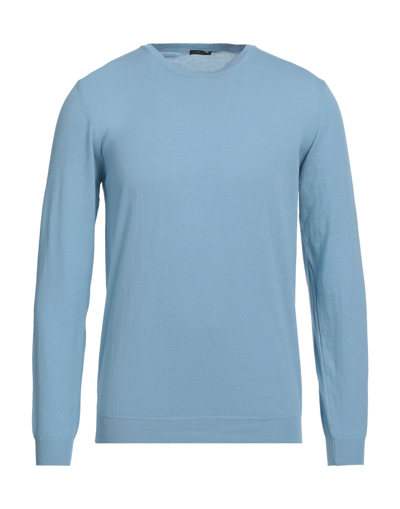 Shop Retois Man Sweater Sky Blue Size Xxxl Cotton